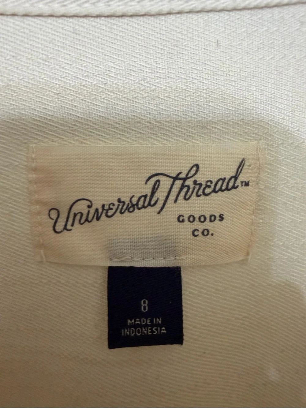 Universal Thread Cream Utility Jumpsuit with Tie Waist